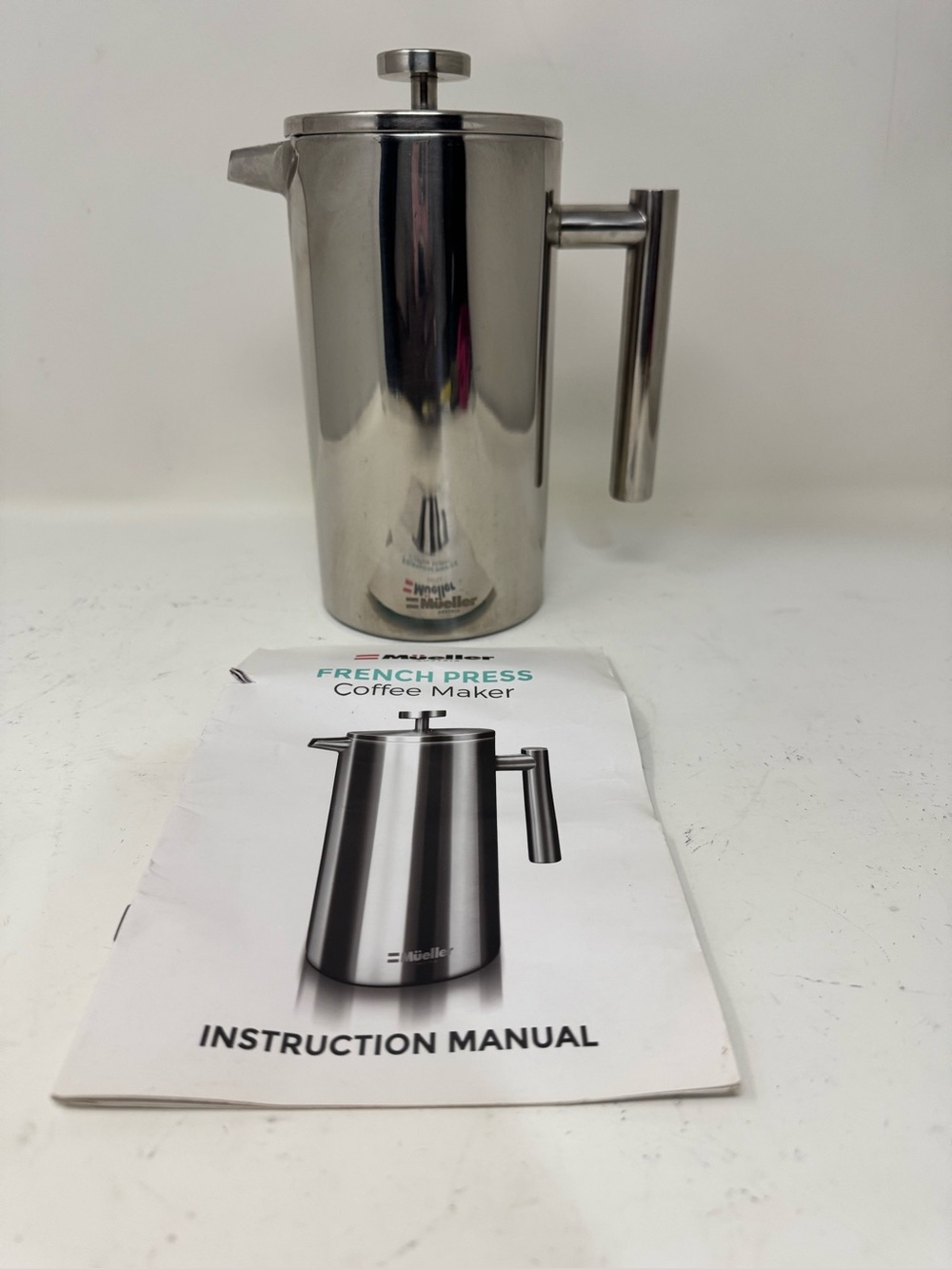 Mueller Stainless Steel French Press Coffee Maker - Silver 34oz